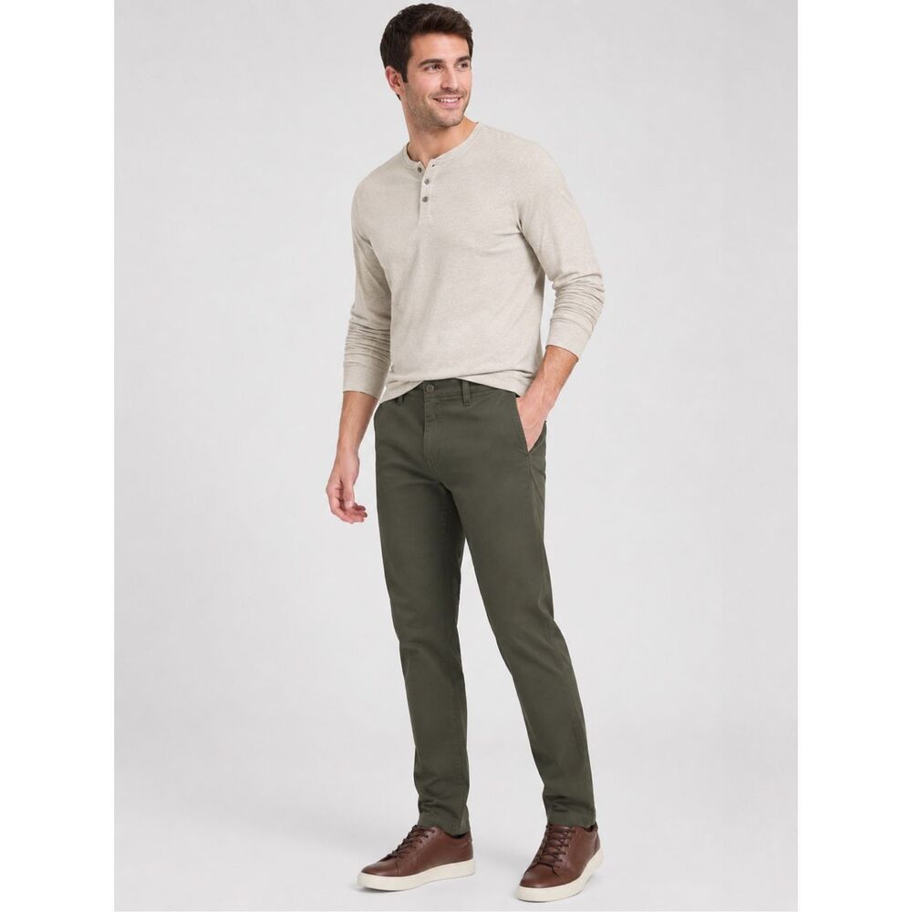 Dockers Smart 360 Flex Khaki Slim Tapered Pants Olive 32x30 NWT